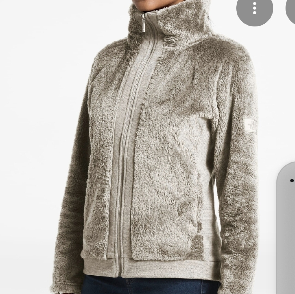 The North Face Furry Fleece Full Zip Jacket M Burgundy Red - Picture 5 of 12